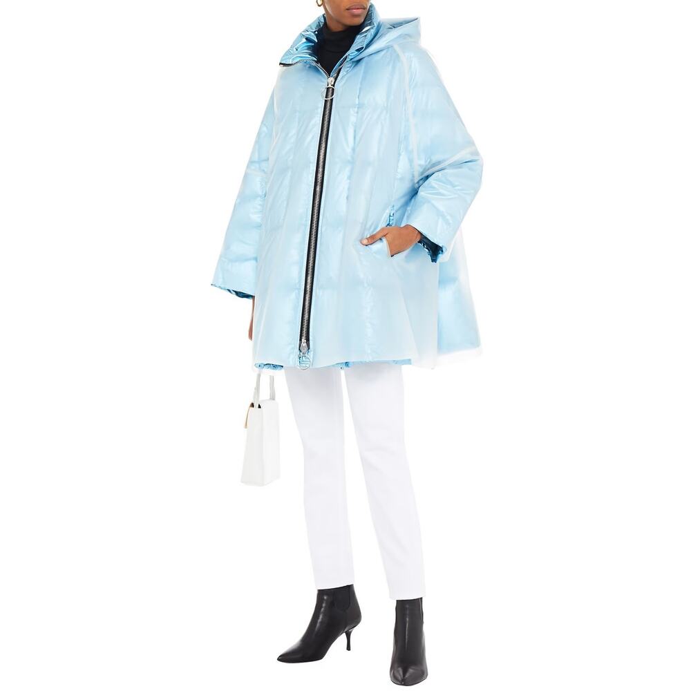 Enki Enki Pyramide Raincoat Puffer Jacket Quilted Metallic Winter Streetwear XS